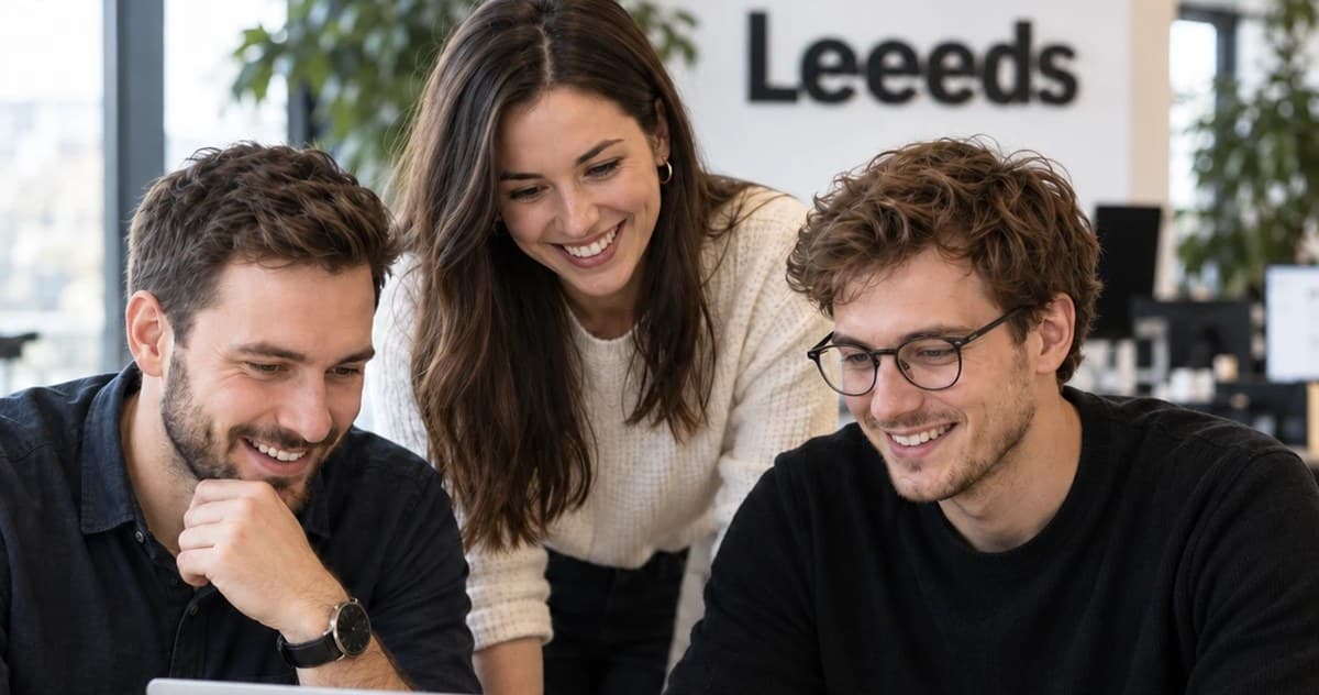 Sales team reviewing AI chat conversations with website visitors in Leeeds